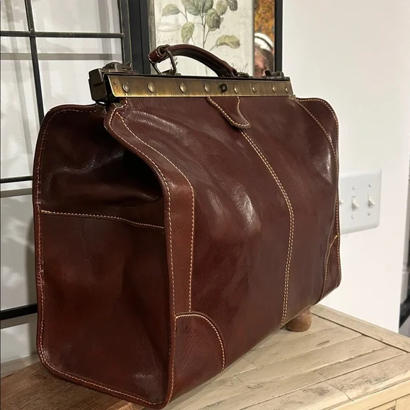 Sophisticated Brown Leather Briefcase for Men